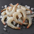 Fresh raw shrimp on ice, premium seafood for home cooking