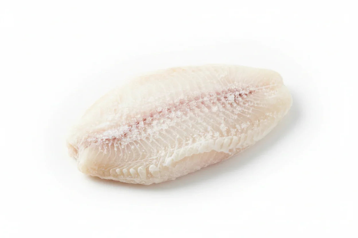 Frozen tilapia fillet, skinless and boneless, for home cooking