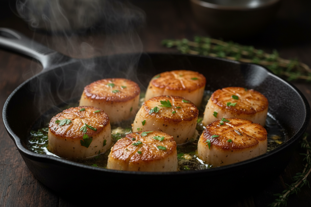 🦪 Frozen Scallops – Large 10/10 Count, Wild‑Caught